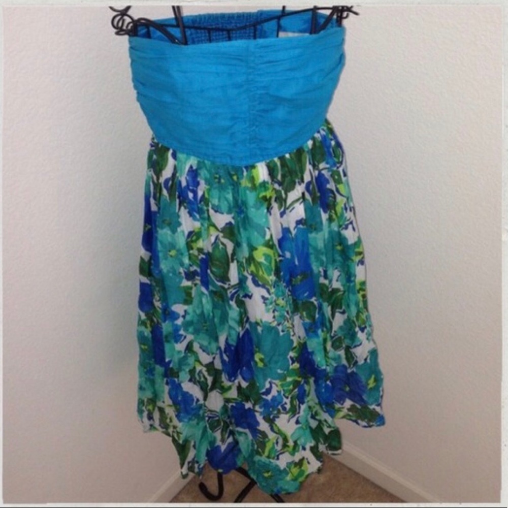 ZARA | floral dress with bustier top